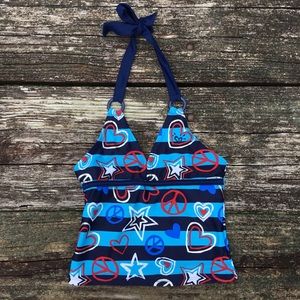 Justice Girls Swim Tankini Top Size 8